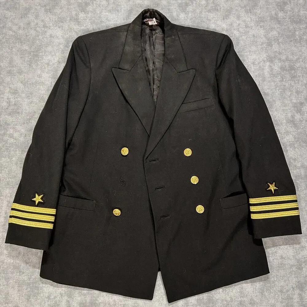 Vintage 90s US Navy Captain Mess Dress Jacket Patriot Weintraub Bros USA 40R